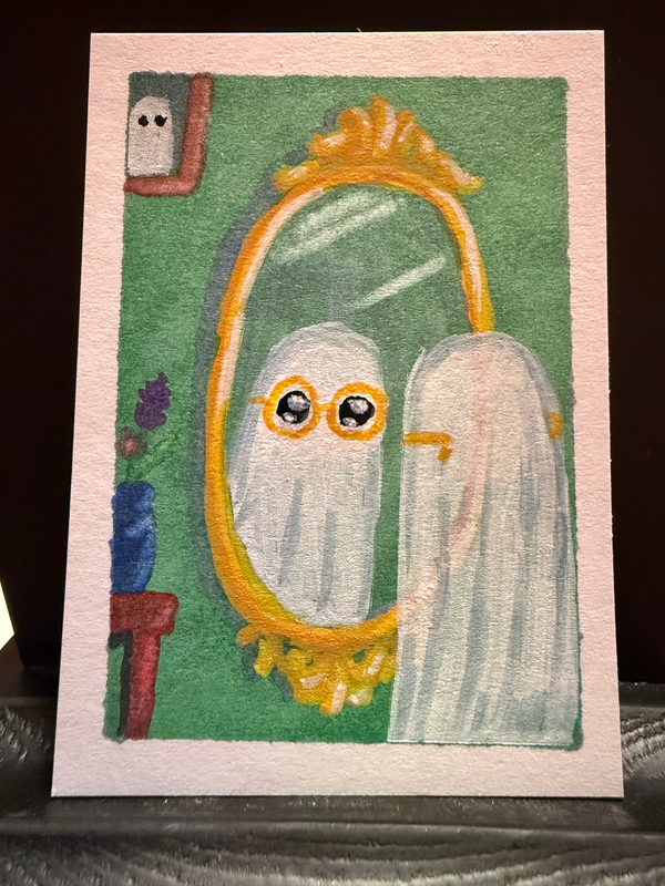 Who’s There? aceo art card