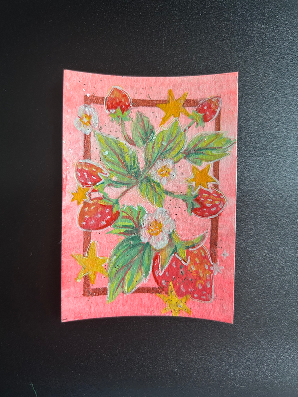 Summer Berries aceo art card