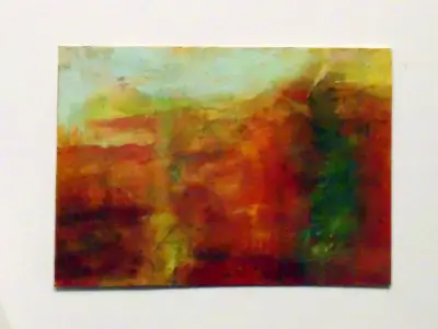 Chinle Wash Original Oil Painting ACEO aceo art card thumbnail 1