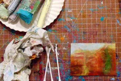 Chinle Wash Original Oil Painting ACEO aceo art card thumbnail 3