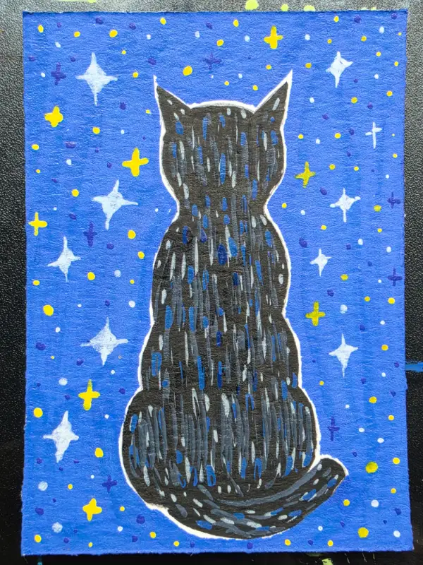 Twilight Kitty aceo art card