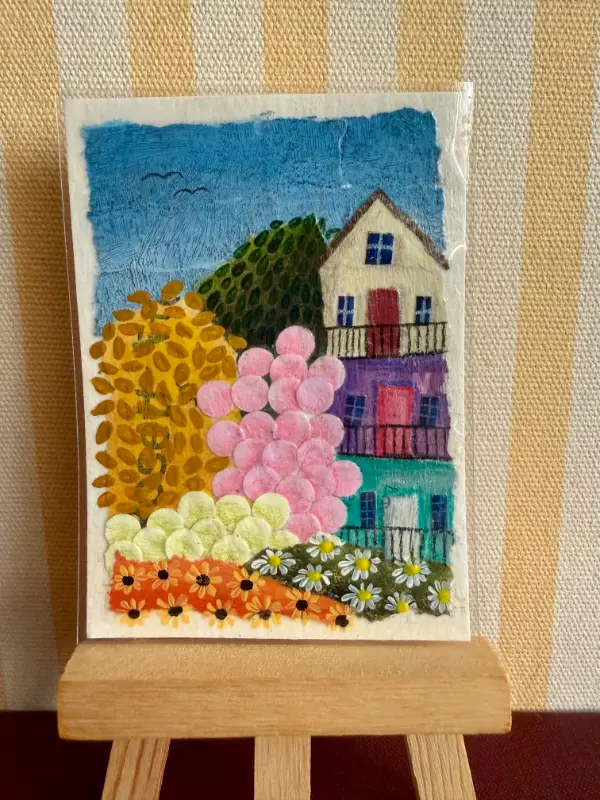 Morning in the Neighborhood aceo art card