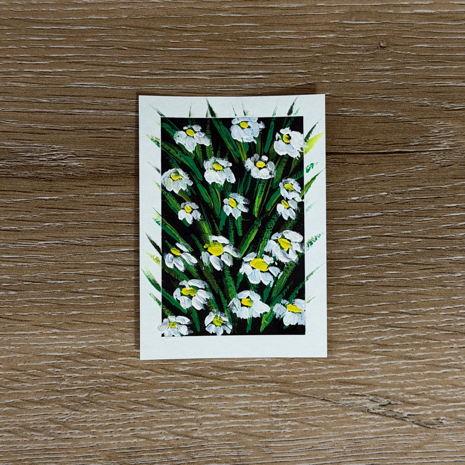 Flowers aceo art card