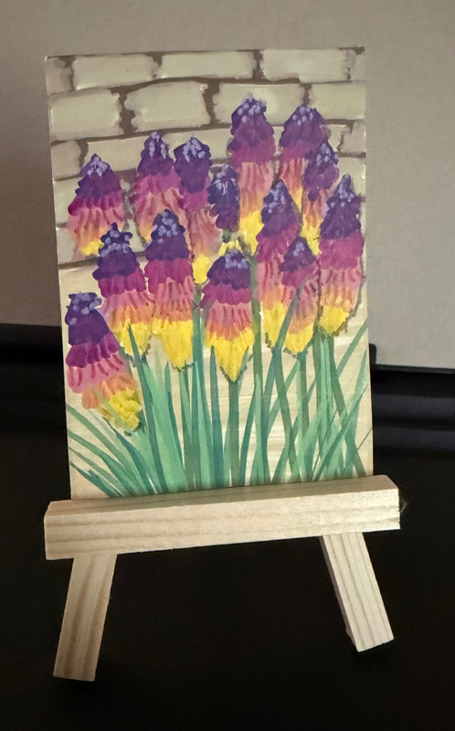 Red Hot Pokers aceo art card