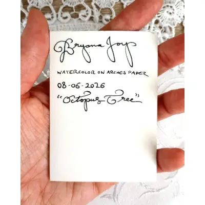 Octopus Tree aceo art card thumbnail 3