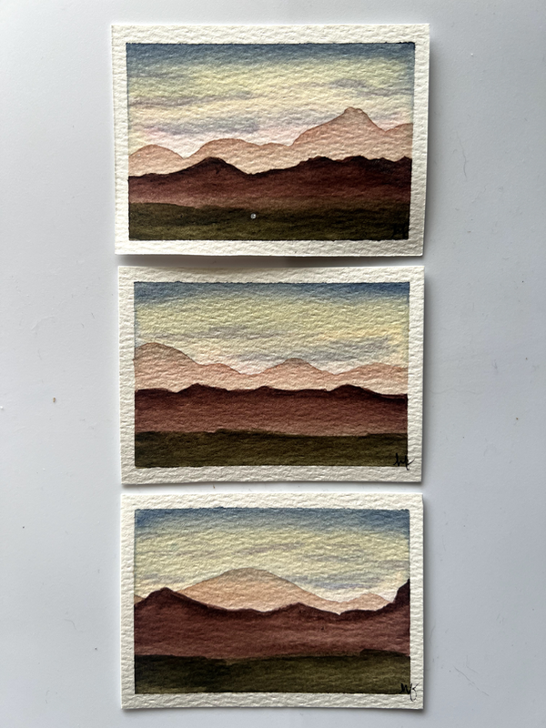 Purple Mountain Majesty View ACEO SERIES aceo art card
