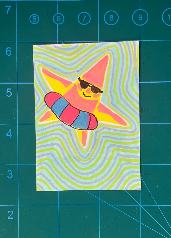 Sunburnt Swim aceo art card