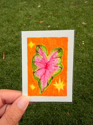Starry Plant 01 aceo art card thumbnail 1