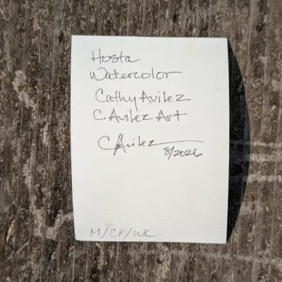 Hosta aceo art card thumbnail 4
