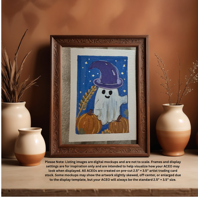 Whimsical Halloween 1,2, 3 aceo art card