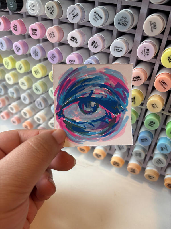 “Blessing” Eye Drawing aceo art card