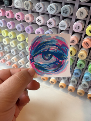 “Blessing” Eye Drawing aceo art card thumbnail 1