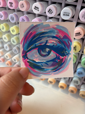 “Blessing” Eye Drawing aceo art card thumbnail 3