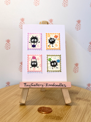 Reaching for the Star(s) Candy Soot Sprites aceo art card thumbnail 2