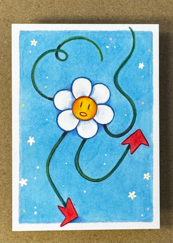 Flower Dance aceo art card