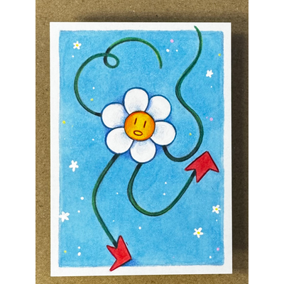 Flower Dance aceo art card thumbnail 1