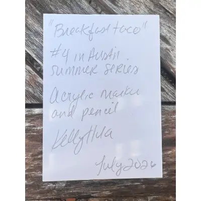 Breakfast taco aceo art card thumbnail 2