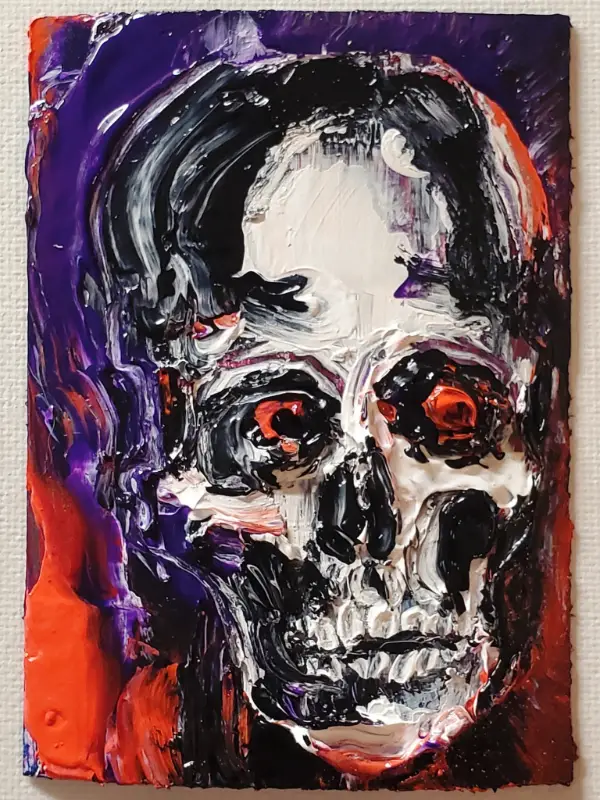 SHE'S GOT SKULLZ 1 aceo art card