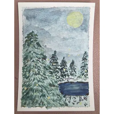 Firefly Forest aceo art card thumbnail 1