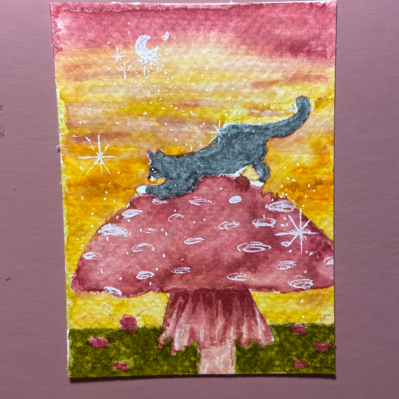 ephemeral - Enchanted meadow series 3/4 aceo art card