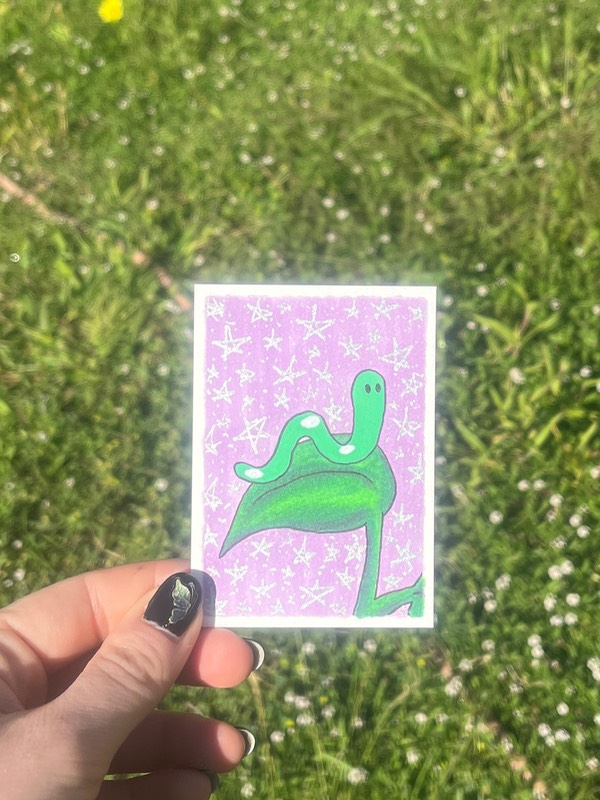 Wormy! aceo art card