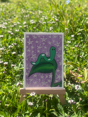 Wormy! aceo art card thumbnail 3