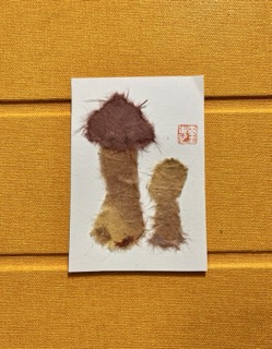 Mushroom aceo art card