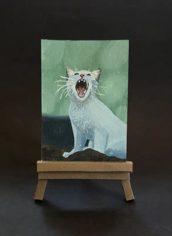 Sleepy Cat — Card 9 of 9 | by ArtsyyCarly aceo art card