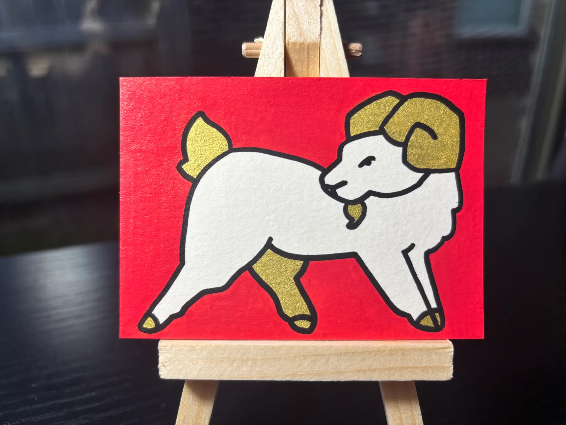 Year of the Ram - 2 of 12 aceo art card