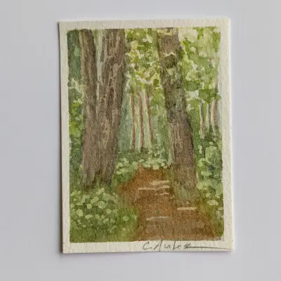 Boy Scout Trail #2 aceo art card thumbnail 5
