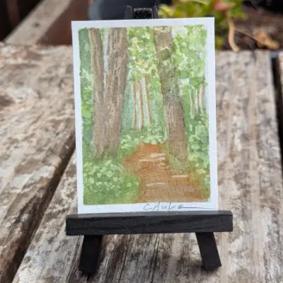 Boy Scout Trail #2 aceo art card thumbnail 2