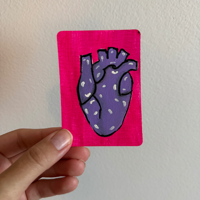 Original Anatomical Heart ACEO | Heartstrings #1/9 aceo art card thumbnail 1