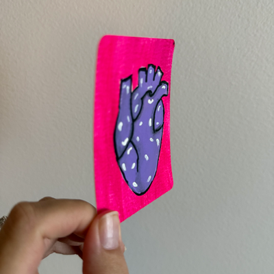 Original Anatomical Heart ACEO | Heartstrings #1/9 aceo art card thumbnail 2