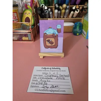 Chocolate Milk aceo art card thumbnail 2