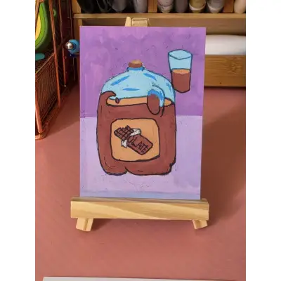Chocolate Milk aceo art card thumbnail 1
