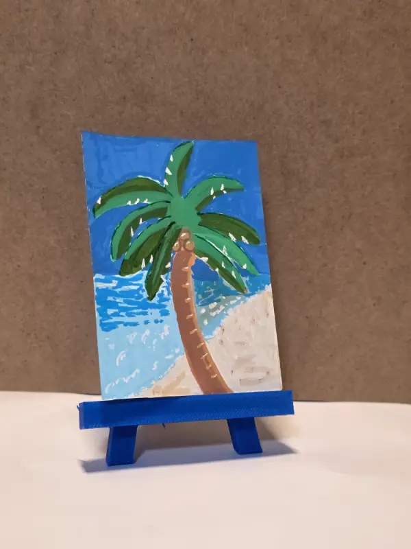 Coconut Tree aceo art card