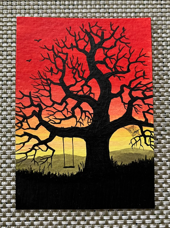 “Meet Me at the Swing” aceo art card