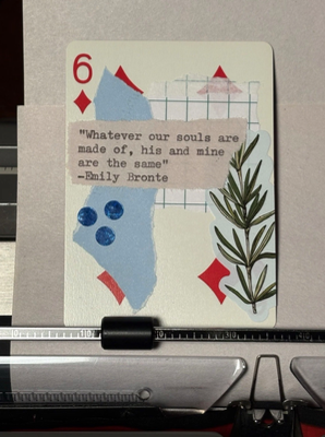 Quote Card #158 by Mazerzine collage Emily Brontë rosemary aceo art card thumbnail 1