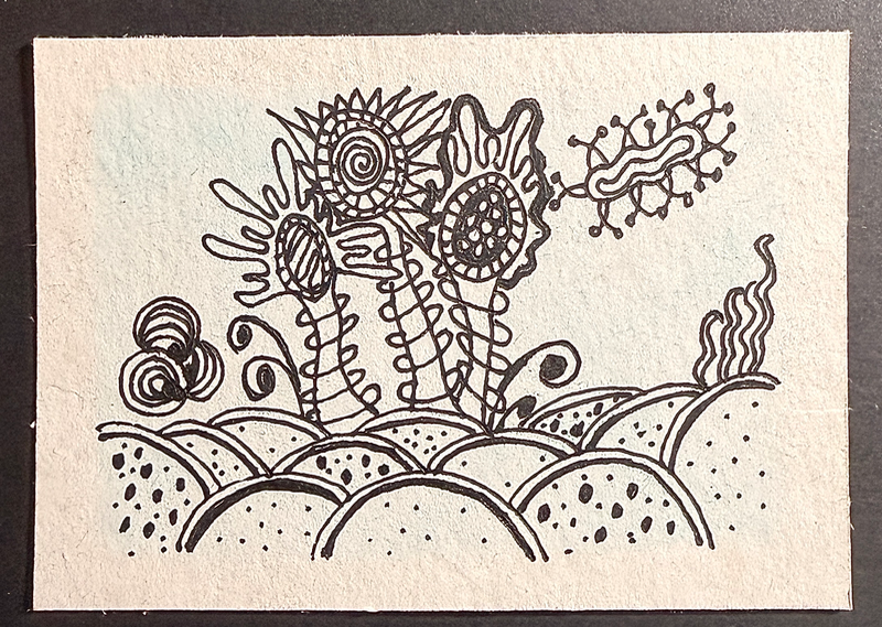 Galactic Seascape #9 aceo art card