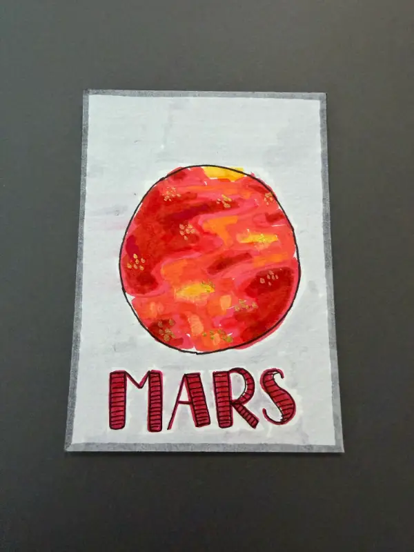 The Red Planet aceo art card