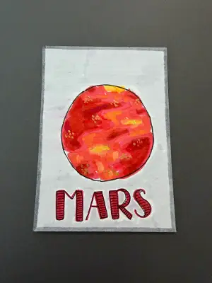 The Red Planet aceo art card thumbnail 1