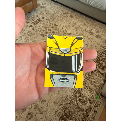 OG Yellow Ranger aceo art card thumbnail 2