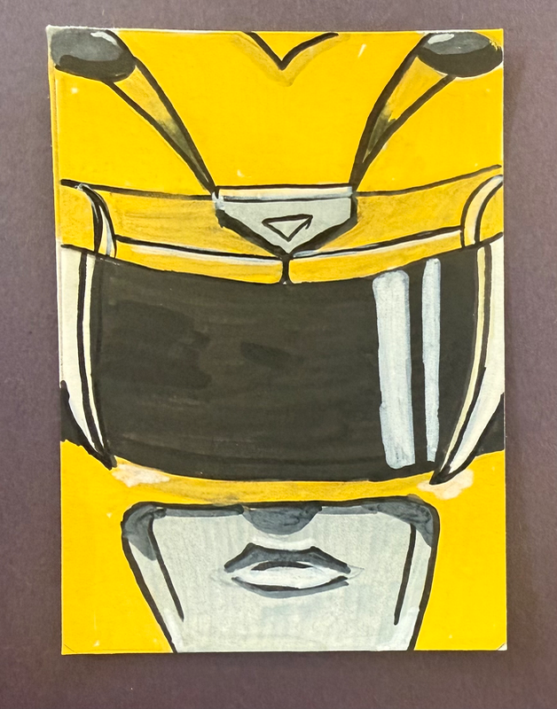 OG Yellow Ranger aceo art card