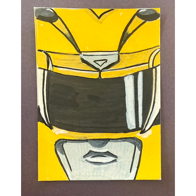 OG Yellow Ranger aceo art card thumbnail 1