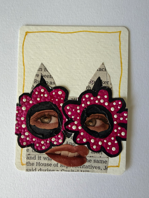 Petal Peeper aceo art card thumbnail 1
