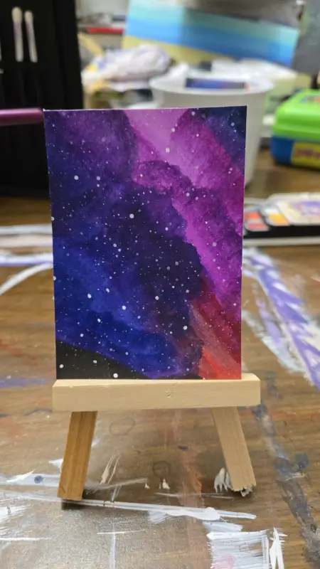 Purple Nebula aceo art card