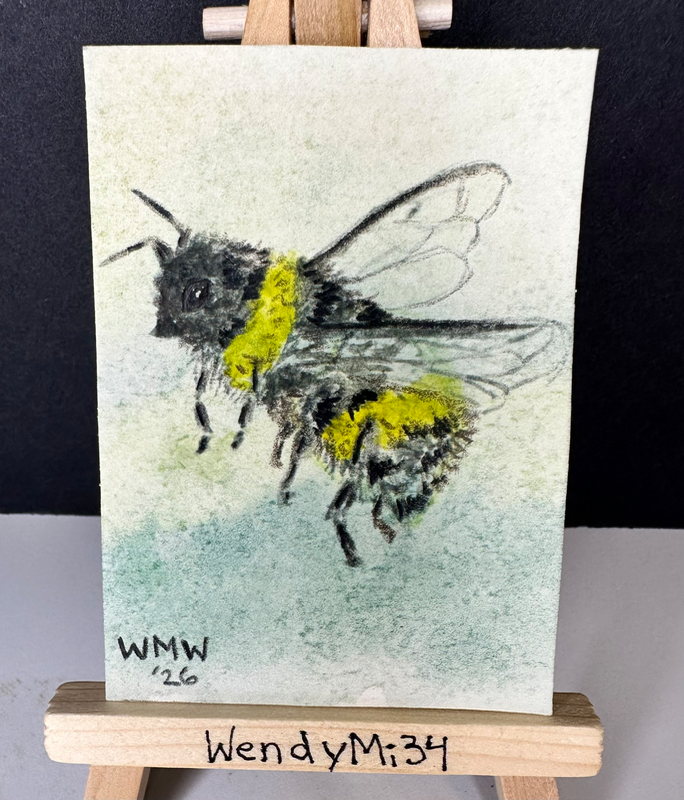 Bumblebee aceo art card