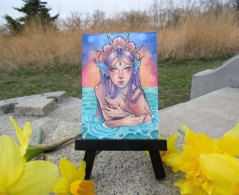 The Siren's Gaze aceo art card