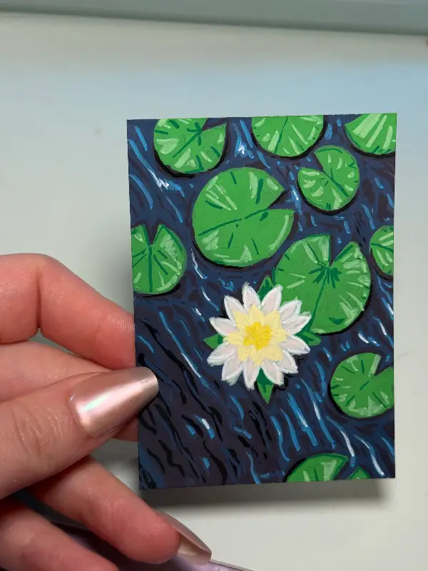 Lily Pads aceo art card