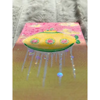 Sunset Submarine aceo art card thumbnail 2